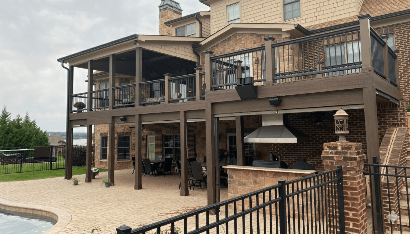 Custom deck construction by Volunteer Decks